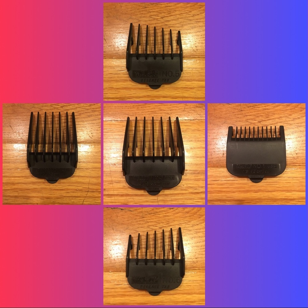 WAHL HAIR CLIPPER ATTACHMENT COMBS - 5PC SET